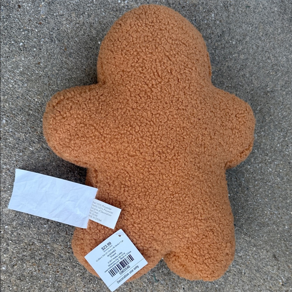 Gingerbread Man Decorative Pillow - NWT - Picture 12 of 14